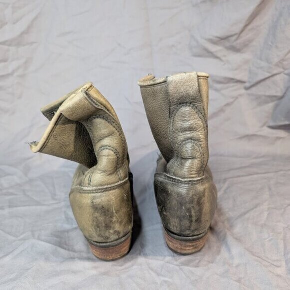 Durango Boots Lace Up Grey Green Leather Men Size 9 - Picture 4 of 8